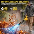 thumbnail image 4 of CATGOOD Leaf Blower Cordless, 4AH Battery Powered Leaf Blower for Lawn Care, 600 CFM Leaf Blower with 2 Battery, Lightweight and 2 Speeds, 4 of 9