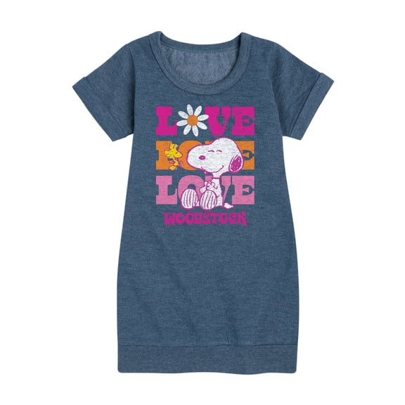 Peanuts - Love Woodstock - Toddler & Youth Girls Fleece Dress