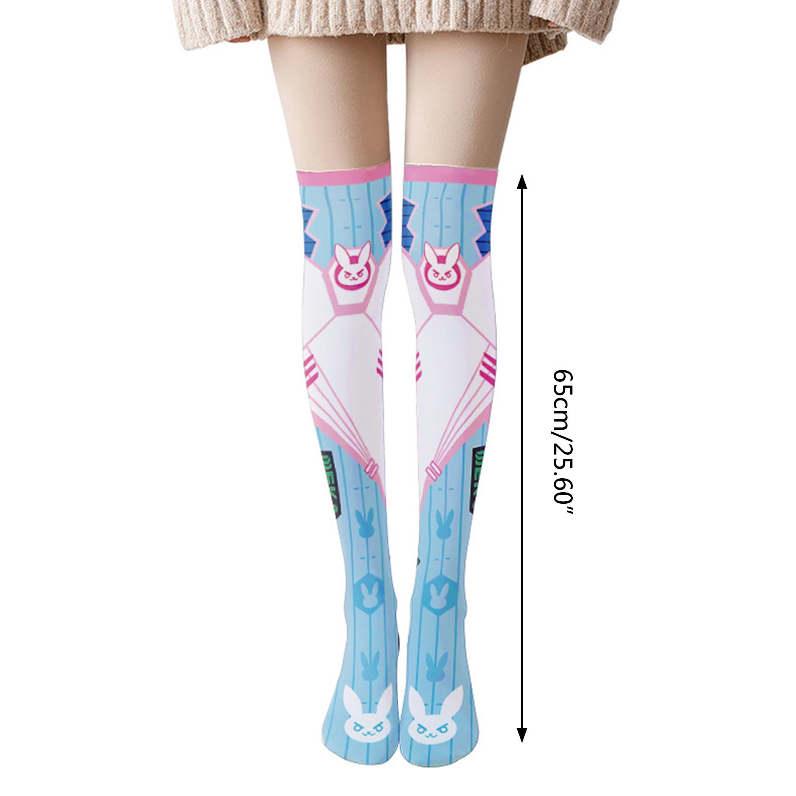 GENEMA Japanese Anime Lolita Thigh High Stockings Women