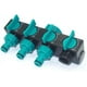 thumbnail image 1 of Conector de agua para riego por goteo, divisor de manguera de jardín resistente de 4 vías con control independiente para una fácil instalación, 1 of 5