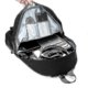 thumbnail image 2 of (black)pu Leather Traveling To Work Backpack Computer Backpack Usb Charging Youth School Bag S, 2 of 4