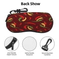 thumbnail image 3 of Bingfone Hot Chili Print Sunglasses Case Portable Travel Zipper Eyeglasses Case With Hook, 3 of 6