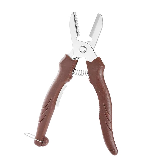 Siruishop Millet Scissors Accessories Multifunction Stainless Steel Sheller Remover Brown