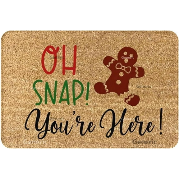 Bathroom Doormat Gingerbread Funny Christmas Custom Welcome Mat Holiday Decor Holiday Home Balcony Decoration Kitchen Door Mat Bedroom Carpet Porch Rugs 16x24 inch