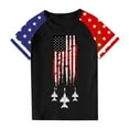 thumbnail image 4 of Amidoa Girls Short Sleeve Cute Graphic Crewneck Casual Summer Top Black,110, 4 of 4