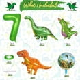 thumbnail image 2 of Dinosaur 7th Birthday Party Decorations With Giant Inflatable Balloons, 40 Inch Helium Foil Mylar Number 7 for Dinosaur Theme Celebration, 2 of 15