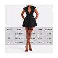 thumbnail image 5 of NJWS Women Sexy Mini Dress Deep V Neck Cap Sleeve A Line Dress Short Formal Dresses Party Club, 5 of 5