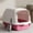 Pink, variant on VAJUSO Large Fully Enclosed Cat Litter Box with Lid & Litter Shovel, Splash-Proof, 13.39x19.29x13.39in Pet Litter Box, Plastic Cat Toilet Tray(Green)