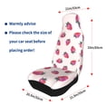 thumbnail image 4 of Honeii Hand Drawn Strawberry Print Car Seat Covers 2 Pieces, Full Set Universal Seat Covers for Cars, Waterproof Auto Seat Protectors, 4 of 7