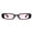 pink, variant on Womens Mod Narrow Rectangular Pimp Color Lens Plastic Sunglasses Yellow