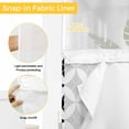 thumbnail image 6 of Abstract Art No Hook Shower Curtain with Snap in Liner Geometric Medieval Circular Modules Black Grey Waterproof Bathroom Shower Curtain with See Through Top Window for Bathtub 36" x 72", 6 of 9