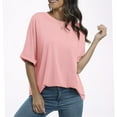 thumbnail image 6 of Oversized T Shirt for Women Summer Casual Shirt Solid Color Crew Neck Baggy Top Womens Clothing, 6 of 7