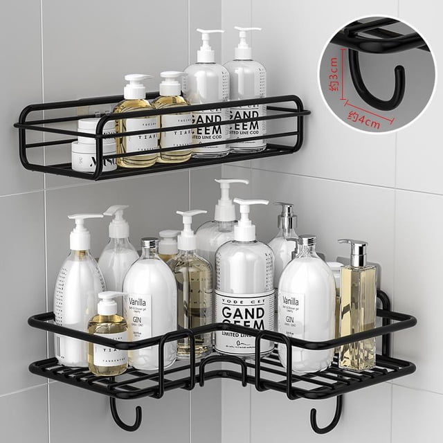 Kit PORTA CHAMPÚ PARA USO EN EL BAÑO Soporte organizador multiusos de acero de pared Deng Xun unisex