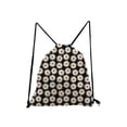 thumbnail image 2 of Mochila Hipster Floral con cordón para hombre y mujer, morral escolar pequeño, bolsa deportiva ecológica reutilizable para gimnasio, Yoga y natación, color negro Fivean unisex, 2 of 2