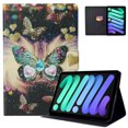 thumbnail image 1 of SaniMore for iPad 10th Generation 10.9" 2022 Magnetic Clasp Case, PU Leather Case with Card Slot & Kickstand Shockproof Protective Case for iPad 10th Generation Women Men, Butterfly, 1 of 7