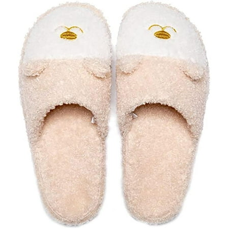 

shuwee Unisex Cute Plush Slippers Plush House Slides Cute Animal Style Soft Sandals Indoor Outdoor 2022 Winter