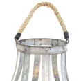 thumbnail image 4 of Transitional Metal Candle Holder with Rope and Glass Shade, Gray- Saltoro Sherpi, 4 of 5