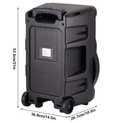 Dazone 12 Loud Bluetooth Portable Party Speaker Subwoofer w/ FM USB SD Card AUX & Mic