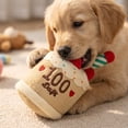 thumbnail image 5 of Dog Birthday Cake Toy, Interactive Crinkle Chew Toy for Small Medium Large Dogs, Durable Pet Birthday Gifts & Party Accessories, Cute Soft Puppy Celebration Fun for All Breeds(100Day), 5 of 5