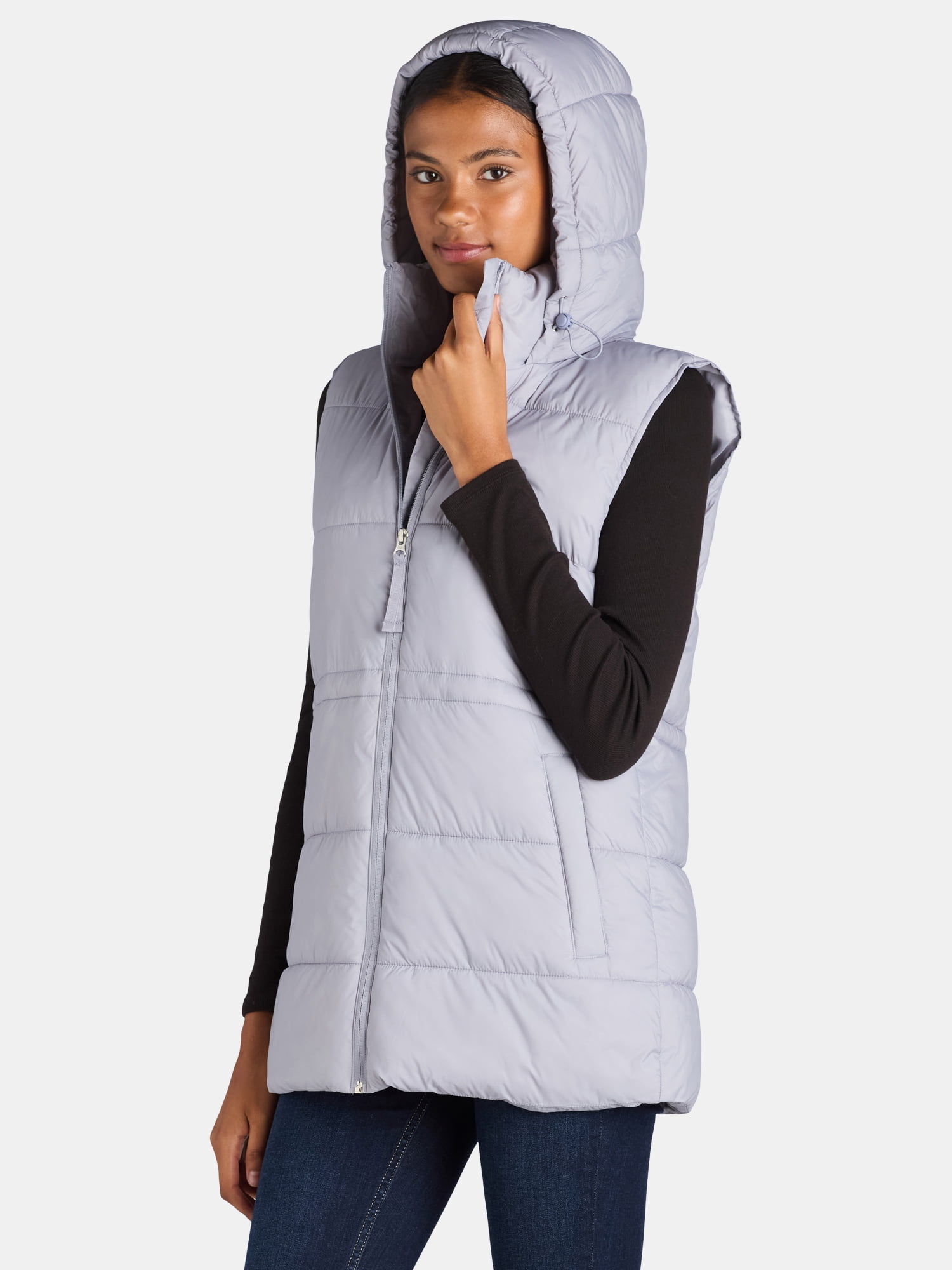 Ozark Trail Women's Cinched Waist Puffer Vest, Size XS-XL & Plus