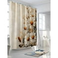 thumbnail image 3 of Shower Curtain Vintage Style Shower Curtains for Bathroom, Waterproof Polyester Shower Curtain Set with Hooks, Extra Long 72" x 84" White Daisy, 3 of 6