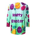 thumbnail image 5 of Blouses pour Femmes Mode, Blouses pour Femmes, Mode Femmes T-Shirt Imprimé de Pâques Mi-Longueur Manches 3/4 Blouse Col Rond Décontracté, Blouses pour Femmes Mode, T-Shirts pour Femmes, 5 of 5