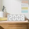 thumbnail image 1 of Xihbxyly Reloj Despertador Digital Blanco, Pantalla de Temperatura, Brillo Ajustable, Función Multialarma, Modo de Ahorro de Energía, Decoración para Dormitorio, Sala de Estar, Oficina, Lectura Fácil, 1 of 7