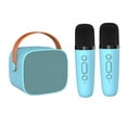 thumbnail image 1 of Mistaha Portable Wireless Bluetooth Karaoke Microphone Speaker Set P2 Sky Blue - Echo Sound Effect Reverb, Back-Pole Condenser Microphone, 6W Speaker Power, 1 of 7