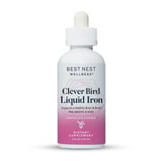Clever Bird Liquid Iron Supplement - 15mg per Serving, 4 Oz Vegan Iron Supplements Drops for Kids and Adults, Chocolate Flavor Iron Vitamin, High Potency, Non-GMO Formula, by Best Nest Wellness