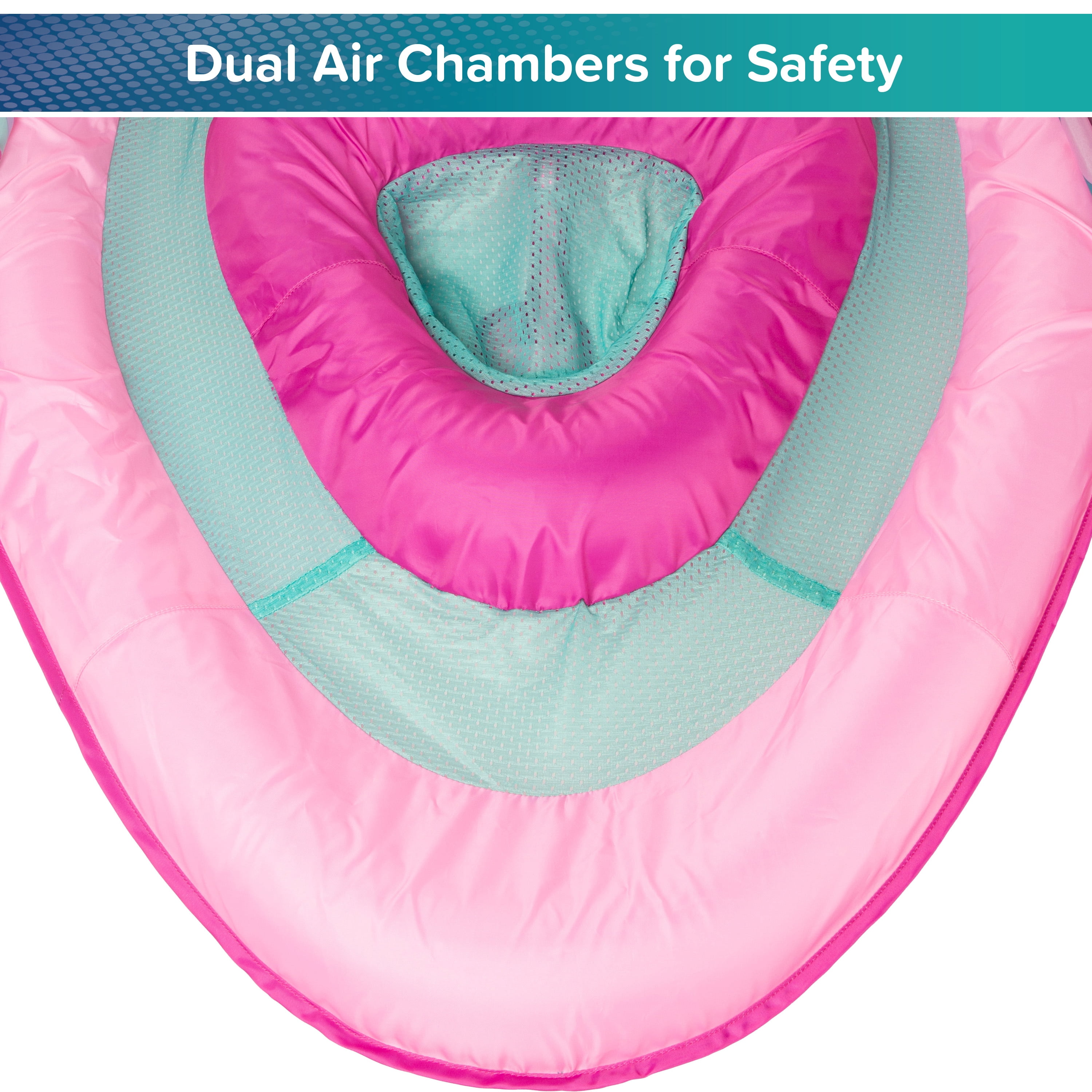 Aqua SwimSchool Grow-with-Me BabyBoat Pool Float for Infants 6-24 Months, Pink