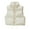 Beige XL, variant on Winter Women Vest Coat Thickened Padded Zipper Closure Stand-up Collar Sleeveless Waistcoat Solid Color Winproof Heat Retention Outdoor Down Coat