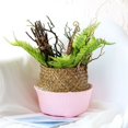thumbnail image 5 of [Big Save!] Handmade Flower Basket Foldable Wickerwork Storage Basket Hanging Decorative Baskets Garden Flower Pot Rattan Planter Seagrass Home Storage Decor Basket, 5 of 6