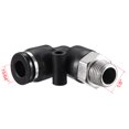 thumbnail image 2 of Conector de tubo de empuje único, codo macho, 6mm OD x rosca G1/8" para ajuste neumático, 2 of 3