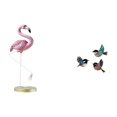thumbnail image 1 of Escultura De Flamenco En Resina, Figura De Arte Moderno Para Jardín, Con Soporte De Metal Y Letreros De Madera Con Pájaros Volando Para Colgar En La Pared. Ideal Para Decoración Del Hogar,, 1 of 8
