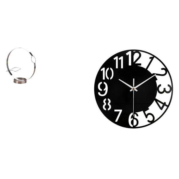 Soporte De Hierro Para Botellas De Vino Y Reloj De Pared Acrílico, Organizador Decorativo Para Exhibición De Bebidas Para Adultos, Silencioso, Fácil De Leer, Simple, Redondo, De Metal, Para