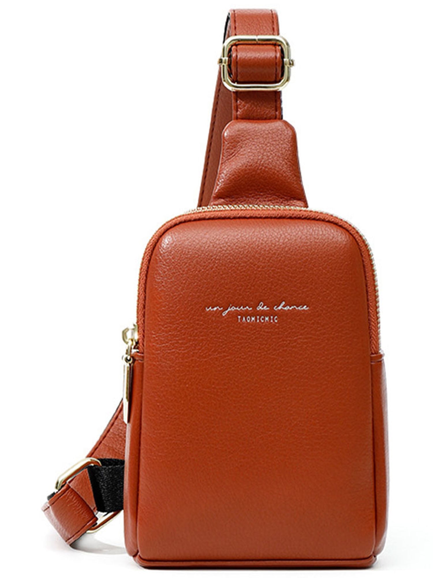 Lumento Travel Waist Bag For Women Sling Pack PU Leather Bum Belt