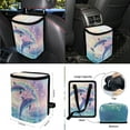 thumbnail image 5 of FORUDESIGNS Dolphins Rainbow Pattern 10 Pack Car Seat Cover Sets Comfortable Car Seat Protector Steering Wheel Cover Vehicle Car Trash Can Air Vent Pouch Coaster Keychain Automobile Interior Sets, 5 of 7
