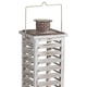 thumbnail image 3 of Juego de 2 faroles Benzara para velas, madera y metal, color blanco, 3 of 6