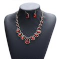 thumbnail image 2 of Gargantillas de cristal de gota de agua roja transparente para mujer, joyería Ind--red-Código de modelo 9060 rojo, 2 of 5