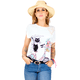 thumbnail image 1 of BLUSA DE MUJER DE MANGA CORTA DISEÑO UNICO ESTAMPADO UNITALLA, 1 of 5