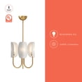 thumbnail image 2 of CH450715MBCW-Alora Lighting-Seno - 3 Light Chandelier-14.25 Inches Tall and 15 Inches Wide-Matte Black Finish-White Cotton Shade Color, 2 of 7