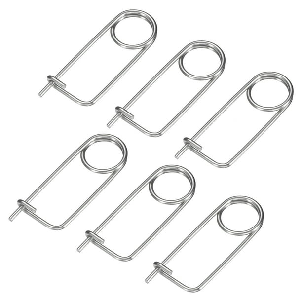 Uxcell 6-Pack Pin de Seguridad de Pasador en Forma de Broche, Pines de Acero Inoxidable M2x29, Sujetadores de Broche de Bloqueo Rápido, Clips Retenedores Pesados