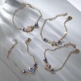 thumbnail image 3 of 4pcs Bracelet Mauvais il Plaqu pour Femme Bracelet Fait Main Dlicat Simple Curseur Rglable Chane Bracelets Mauvais il Bijoux Cadeau, 3 of 5