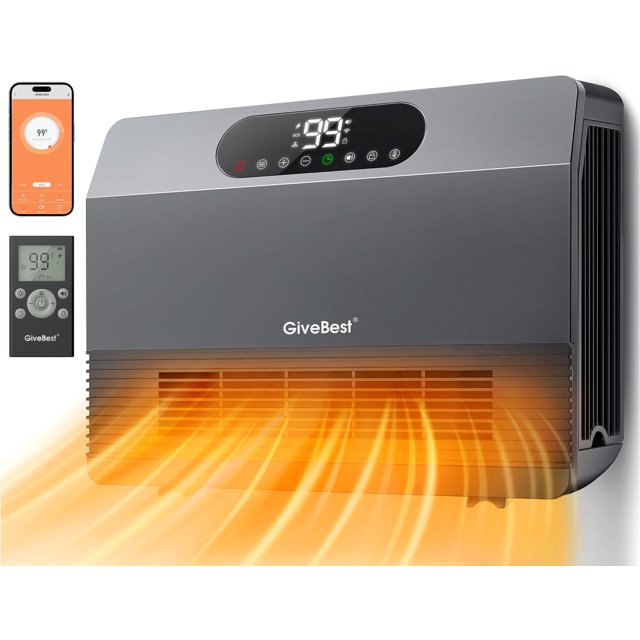 Calefactor inteligente de pared GiveBest 1500 W con WiFi y termostato Alexa