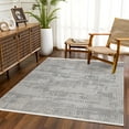 thumbnail image 3 of Grey Abstract Area Rugs for Living Room Washable Rugs Boho Moroccan Area Rug Soft Neutral Geometric Bohemian Carpet Distressed Indoor Rug for Bedroom Dining Room Office Foldable Nonslip Rug, 3 of 9