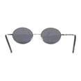 thumbnail image 2 of Classic Small Oval Spring Hinge Metal Rim Sunglasses Silver Black, 2 of 4