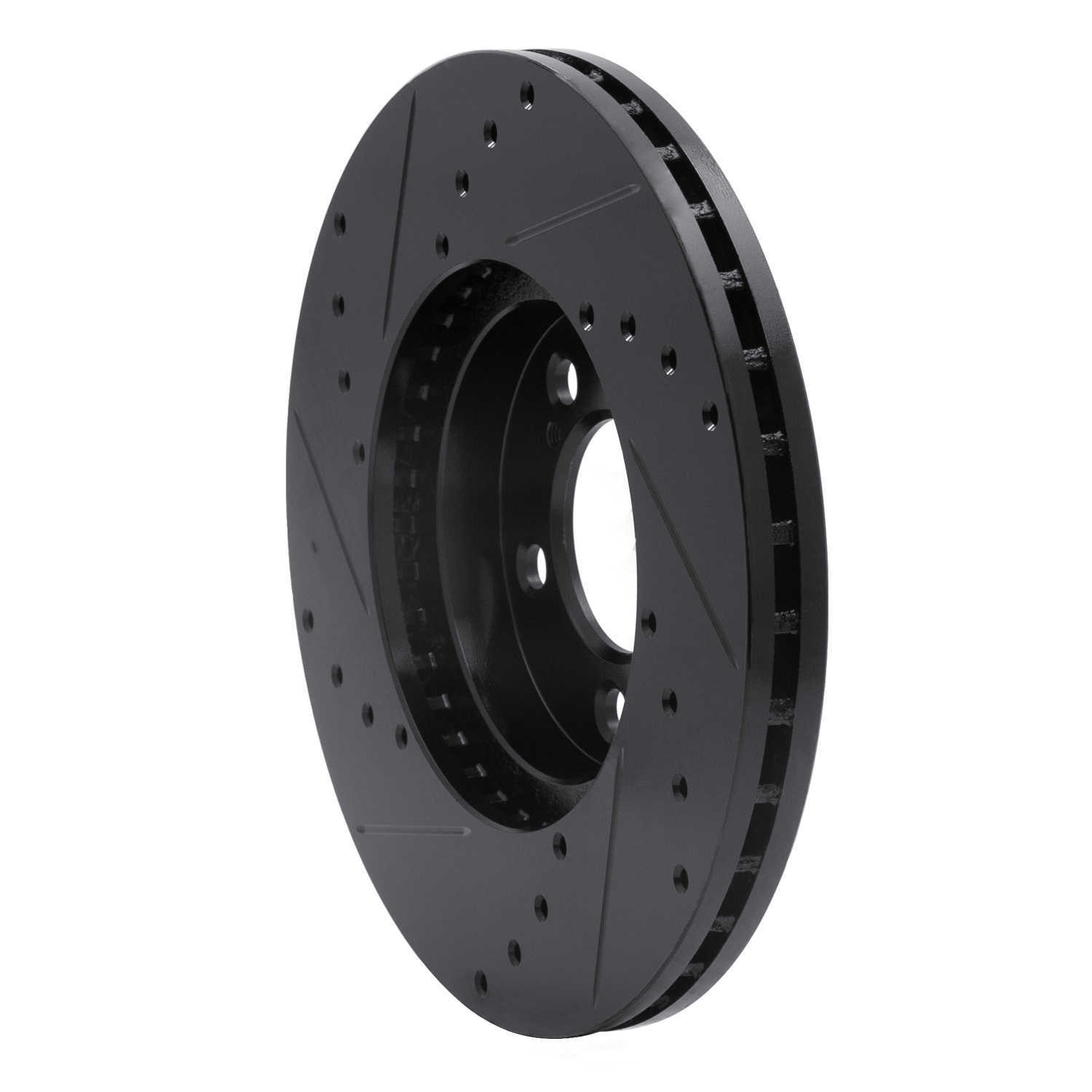 Dynamic Friction Company 633-54038R DFC Brake Rotor - Drilled And Slotted - Black