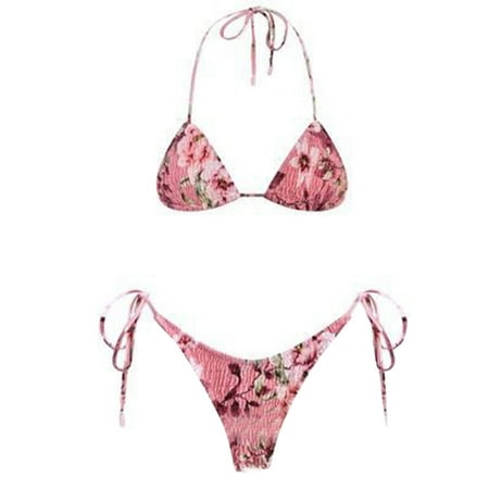 MNCEKFOD Womens Swimsuits Sexy Suit Push Up Bikini Set Thong Brazilian Bathing Suit Beachwear Summer Beach Swimwear I XL