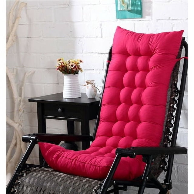 Cojín para mecedora, Cojín para sillón con respaldo alto, Cojín para sillón de jardín engrosado, Cojín para mecedora 3D, Cojín para mecedora, sillón, asientos de automóvil rosa rojo,
