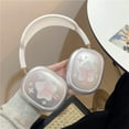 thumbnail image 6 of Cute Cartoon Case for AirPods Max Headphones,Clear Soft TPU Skin Anti-Scratch,Transparent Accessories Ultra Protective Cover for AirPods Max (Bow), 6 of 8